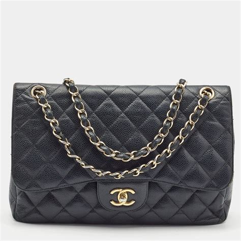 Chanel Black Caviar Calfskin Classic Jumbo Bagbag, 2019 